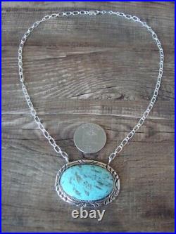 Navajo Sterling Silver & Turquoise Link Necklace Belin