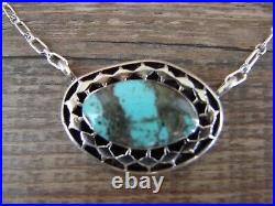 Navajo Sterling Silver & Turquoise Link Necklace by Yazzie