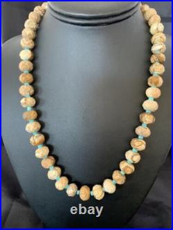 Navajo Sterling Silver Turquoise Picture Jasper Necklace Set 19 1495