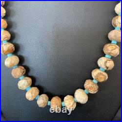 Navajo Sterling Silver Turquoise Picture Jasper Necklace Set 19 1495