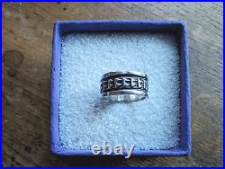 Navajo Sterling Silver Wide Ring By Mary & Ken Bill 9 Grams SZ 10 1/2