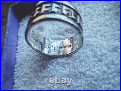 Navajo Sterling Silver Wide Ring By Mary & Ken Bill 9 Grams SZ 10 1/2