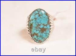 Navajo Sterling Silver and Fine Turquoise Ring by Robert & Bernice Leekya