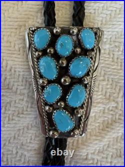 Navajo Sterling Silver and Turquoise Bolo by Dorothy Secatero