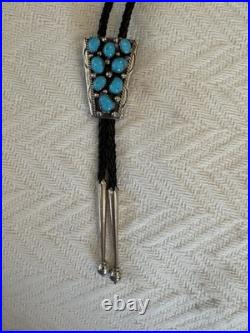 Navajo Sterling Silver and Turquoise Bolo by Dorothy Secatero