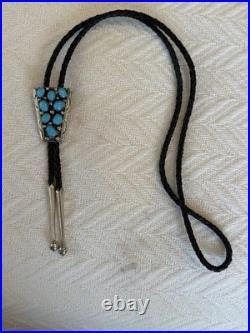 Navajo Sterling Silver and Turquoise Bolo by Dorothy Secatero