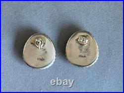 Navajo Sterling Silver with Natural Ojo Turquoise Stud Earrings. 7/8 Tall