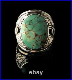 Navajo Sterling and Turquoise Mens Ring