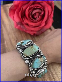 Navajo Sterling silver royston turquoise cuff bracelet