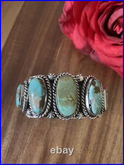Navajo Sterling silver royston turquoise cuff bracelet