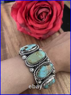 Navajo Sterling silver royston turquoise cuff bracelet