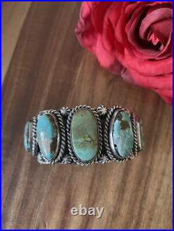 Navajo Sterling silver royston turquoise cuff bracelet