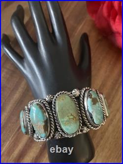 Navajo Sterling silver royston turquoise cuff bracelet