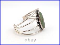 Navajo Turquoise Bracelet by Junior Begay Sterling Silver Size 6.75 Handmade