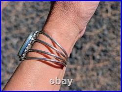 Navajo Turquoise Bracelet by Junior Begay Sterling Silver Size 6.75 Handmade