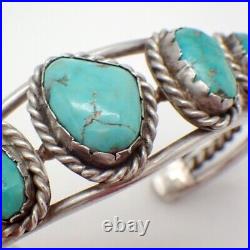 Navajo Turquoise Cuff Bracelet Sterling Silver
