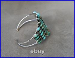 Navajo Turquoise Sterling & Green Mojave Turquoise Cuff Davin Benally 30 grams