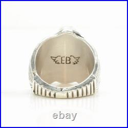 Navajo Turquoise Sterling Silver Ring Size 10 1/2