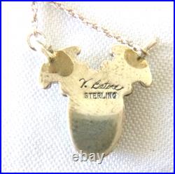 Navajo Verley Betone Kingman Turquoise Pendant 20Necklace 925 Sterling Silver