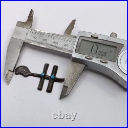 Navajo Vintage Sandcast Coin Silver Or Better Dragonfly Cross Necklace Pendant