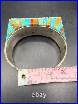 Navajo Wilson Dawes Navajo Turquoise Cobblestone Sterling Silver Cuff 88 grams Navajo Wilson Dawes Navajo Turquoise Cobblestone Sterling Silver Cuff 88 grams