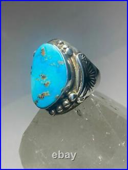 Navajo ring Turquoise band sterling silver women men