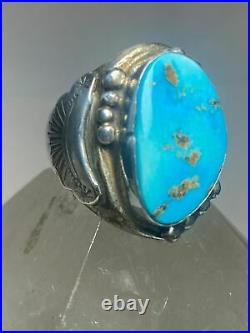 Navajo ring Turquoise band sterling silver women men