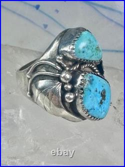 Navajo ring Turquoise size 10 sterling silver band women men