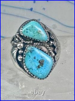Navajo ring Turquoise size 10 sterling silver band women men