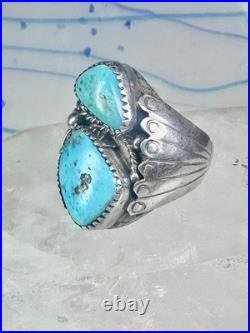 Navajo ring Turquoise size 10 sterling silver band women men