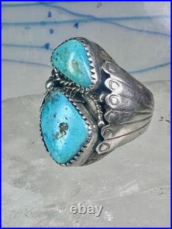 Navajo ring Turquoise size 10 sterling silver band women men