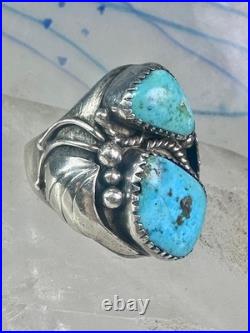 Navajo ring Turquoise size 10 sterling silver band women men