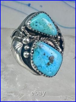Navajo ring Turquoise size 10 sterling silver band women men