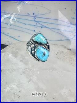 Navajo ring Turquoise size 10 sterling silver band women men