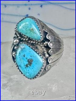 Navajo ring Turquoise size 10 sterling silver band women men