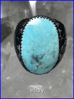 Navajo ring size 10.75 turquoise sterling silver band women men
