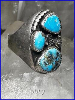 Navajo ring size 13 turquoise sterling silver band women men