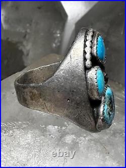 Navajo ring size 13 turquoise sterling silver band women men