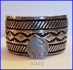 Navajo sterling silver cuff bracelet