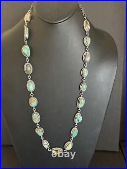 Navajo sterling silver turquoise necklace