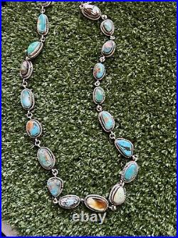 Navajo sterling silver turquoise necklace