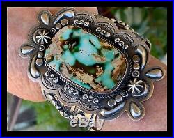 Navajodean Sandavol Huge Huge Royston Turquoisesterling Bracelet