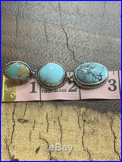 Navajolarge2 3/4 In Longssroyston Turquoise Earringsrussell Sam