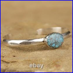 New Native American Navajo Sterling Silver Turquoise Cuff Bracelet