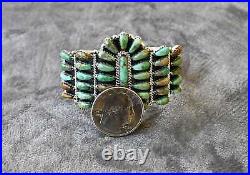 New Navajo Cuff by D Benally Sterling & Mojave Turquoise 29 grams 6.75 wearable