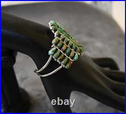 New Navajo Cuff by D Benally Sterling & Mojave Turquoise 29 grams 6.75 wearable