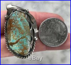 Nice Huge Vintage Navajo Royston Turquoise Sterling Silver Ring Sz 9