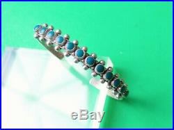 Nice Vintage Navajo Sterling Silver Turquoise Hand Crafted Cuff Bracelet