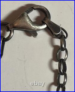 No. 8 Mine Turquoise Handmade Native American Heart Pendant W Chain SS 18