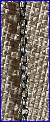 No. 8 Mine Turquoise Handmade Native American Heart Pendant W Chain SS 18